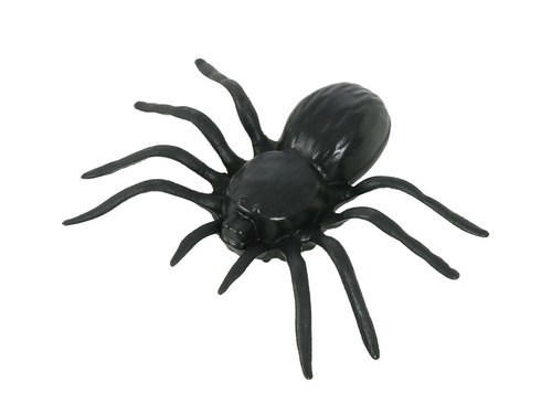 Zestaw 4 plastikowych pająków - 10 cm