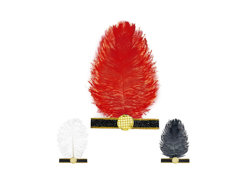 Opaska Charleston z piórem - 3 wzory