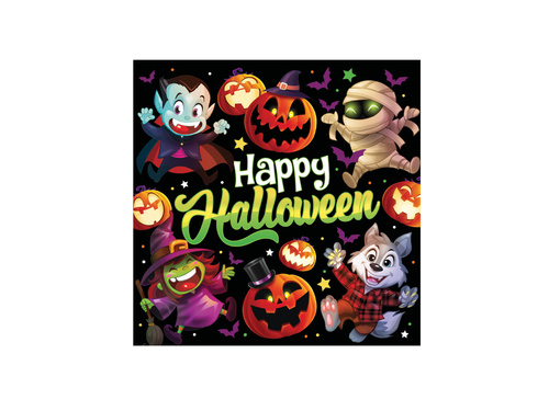 Serwetki Małe Potworki na Halloween - 33 cm - 20 szt.