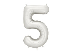 Balon foliowy srebrna cyfra 5 - 86 cm - 1 szt.