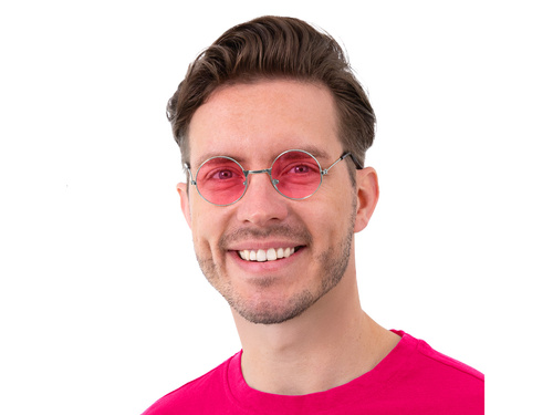 Okulary Hipisa różowe - 1 szt.