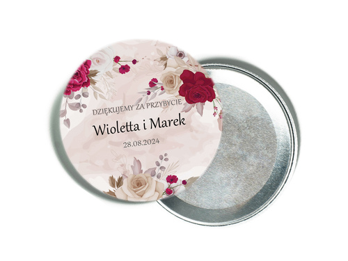 Personalizowane podziękowanie z magnesem na Wesele - 12 szt.