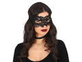 Maska karnawałowa koronkowa czarna - 1 szt.