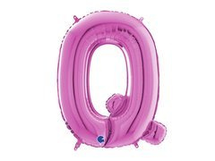Balon foliowy fuksjowa litera Q - 66 cm - 1 szt.