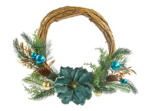 Dekoracja wisząca wieniec świąteczny - 45 cm - 1 szt.