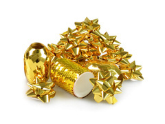 Zestaw do dekoracji prezentów złoty - 16 szt.