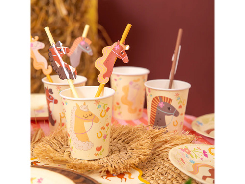 Kubeczki papierowe Koniki - 220 ml - 6 szt.