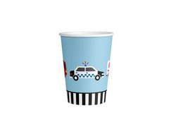 Kubeczki papierowe Samochodziki - 250 ml -  8 szt.