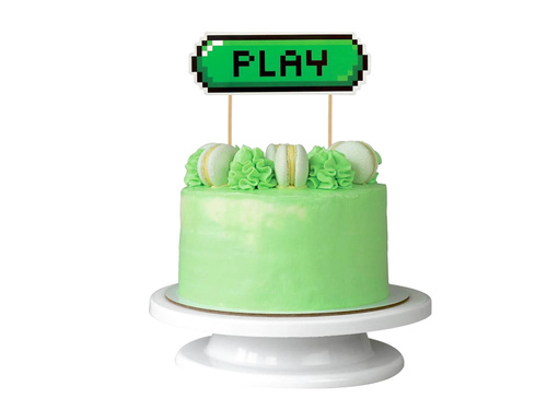 Topper papierowy na tort Play Game on - 1 szt.