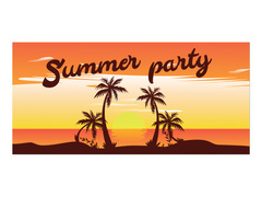 Plakat Summer Party - 70x33 cm