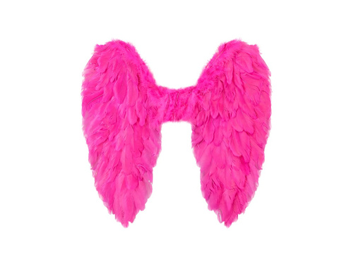 Różowe składane skrzydła z piór 50×50 cm