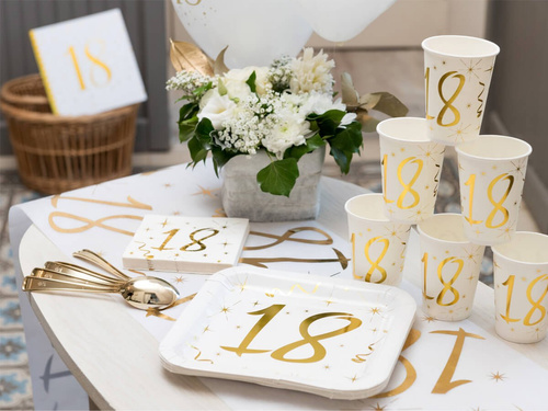 Kubeczki papierowe na osiemnaste urodziny 18tka - 10 szt.