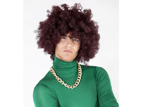 Peruka afro brązowa - 1 szt.