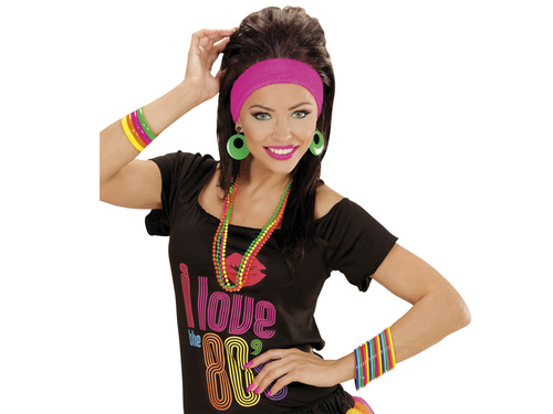 Bransoletki kolorowe Disco lata 80-te - 18 szt.