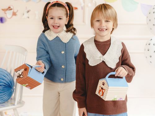 Ozdobne pudełka na ciasto Pieski - 6 szt.