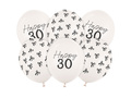 Zestaw balonów lateksowych na trzydziestkę - 30 cm - 50 szt.
