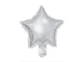 Balony foliowe gwiazdki srebrne - 18,5 cm - 25 szt.