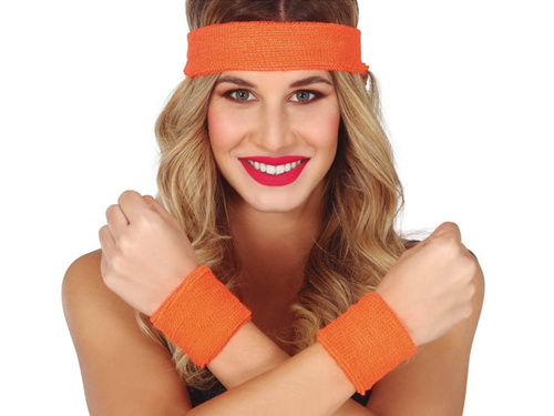 Opaski pomarańczowe Disco lata 80-te - 3 szt.