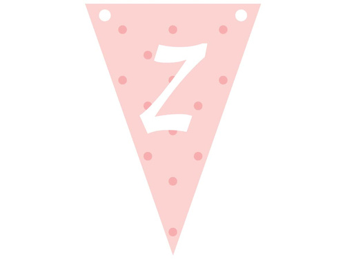 Baner flagi personalizowany na roczek dziewczynki - 5 m