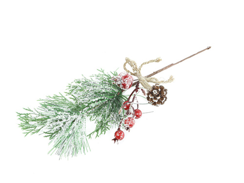 Dekoracja gałązka świąteczna - 36 cm - 1 szt.