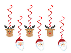 Dekoracja wisząca świąteczna na Boże Narodzenie - 6 szt.