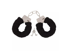 Kajdanki czarne z futerkiem - 1 szt.