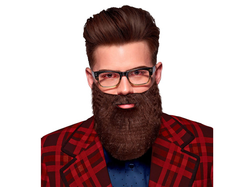 Broda z wąsami brązowa - 1 szt.