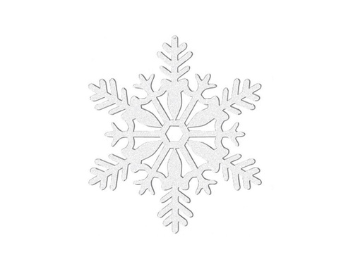 Dekoracja wisząca brokatowa Śnieżki - 10 cm - 4 szt.