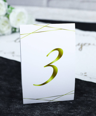 Stojak papierowy z numerem na stół weselny - 1 szt.