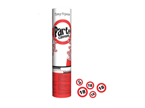 Tuba strzelająca Znak zakazu 18tka - 20 cm - 1 szt.