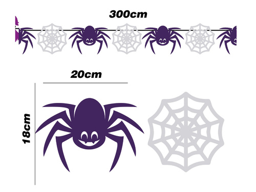 Girlanda z Pająkami - 300 cm - 1 szt.