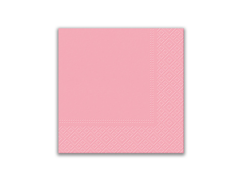 Serwetki 3-warstwowe 33 cm, jasno różowe - 20szt.