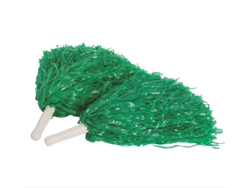 Pompony cheerleaderki zielone - 2 szt.