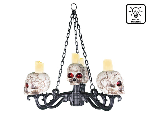 Dekoracja Halloweenowa Żyrandol z Czachami - 155 cm - 1 szt.