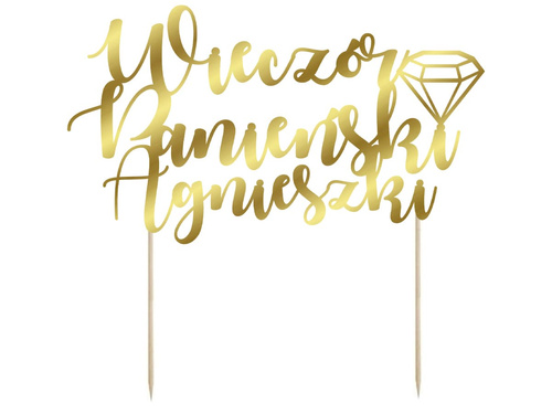 Topper na tort Wieczór Panieński personalizowany - 20 cm