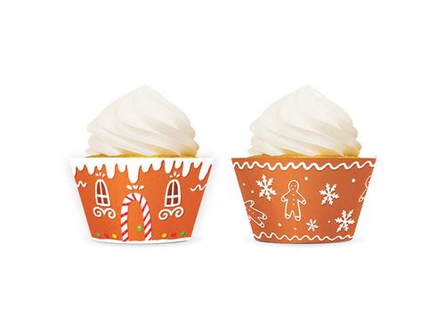 Papilotki na babeczki Piernik na Boże Narodzenie - 12 szt.