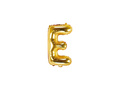Balon foliowy litera "E" złota - 35 cm