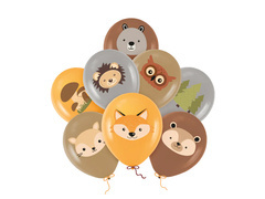 Balony lateksowe Leśni przyjaciele - 30 cm - 8 szt.