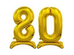 Zestaw balonów foliowych 80 złota - 74 cm