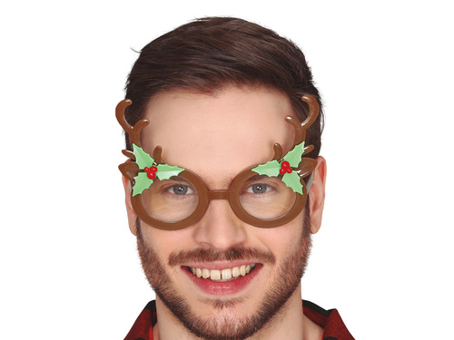 Brązowe okulary Rogi Renifera