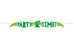 Baner urodzinowy Dinozaury Party Time! - 152 cm - 1 szt.
