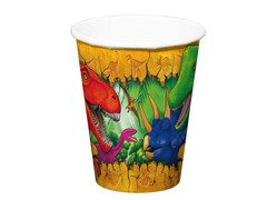 Kubeczki papierowe Dinozaury - 250 ml - 6 szt.