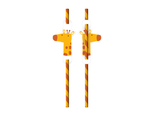 Rurki słomki Safari - 20 cm - 8 szt.
