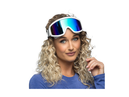 Imprezowe gogle narciarskie białe