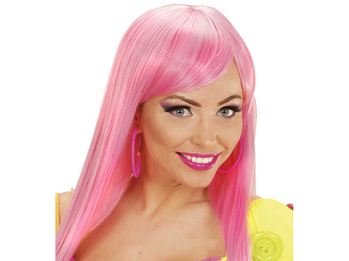 Kolczyki różowe neonowe