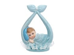 Figurka dziecko w błękitnej chusteczce - 11 cm