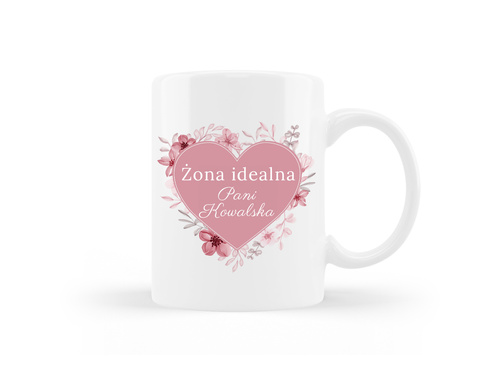 Kubek personalizowany Żona idealna na Walentynki - 330ml