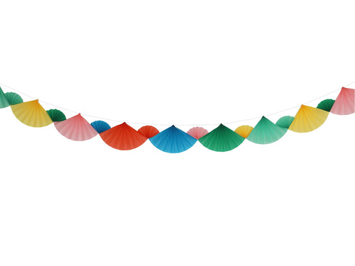 Girlanda papierowa Rozetki kolorowe - 400 cm - 1 szt.