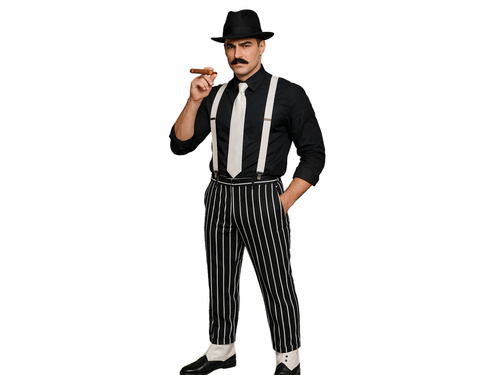 Zestaw gangstera biały - 1 komplet.