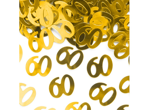 Konfetti na sześćdziesiątkę złote - 15 g